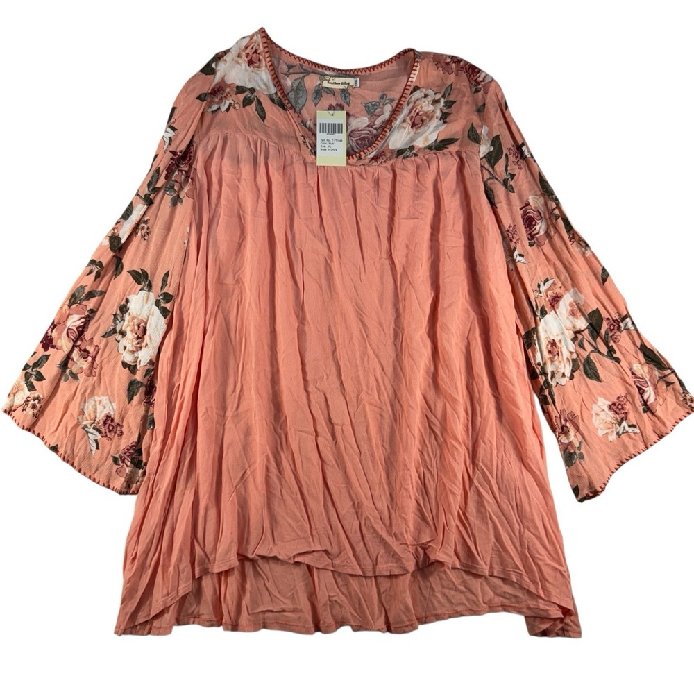 Southern Stitch Plus 3XL Top Boho Babydoll Whimsy Feminine Femme Prairie Shirt - Picture 2 of 11